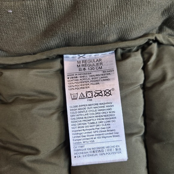 Gap Kids Camo Heart Puffer Vest Quilted Green Camouflage Print Girl Size M - Picture 7 of 7